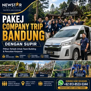 Pakej Company Trip Bandung dengan supir profesional untuk syarikat dan rombongan dari Malaysia.