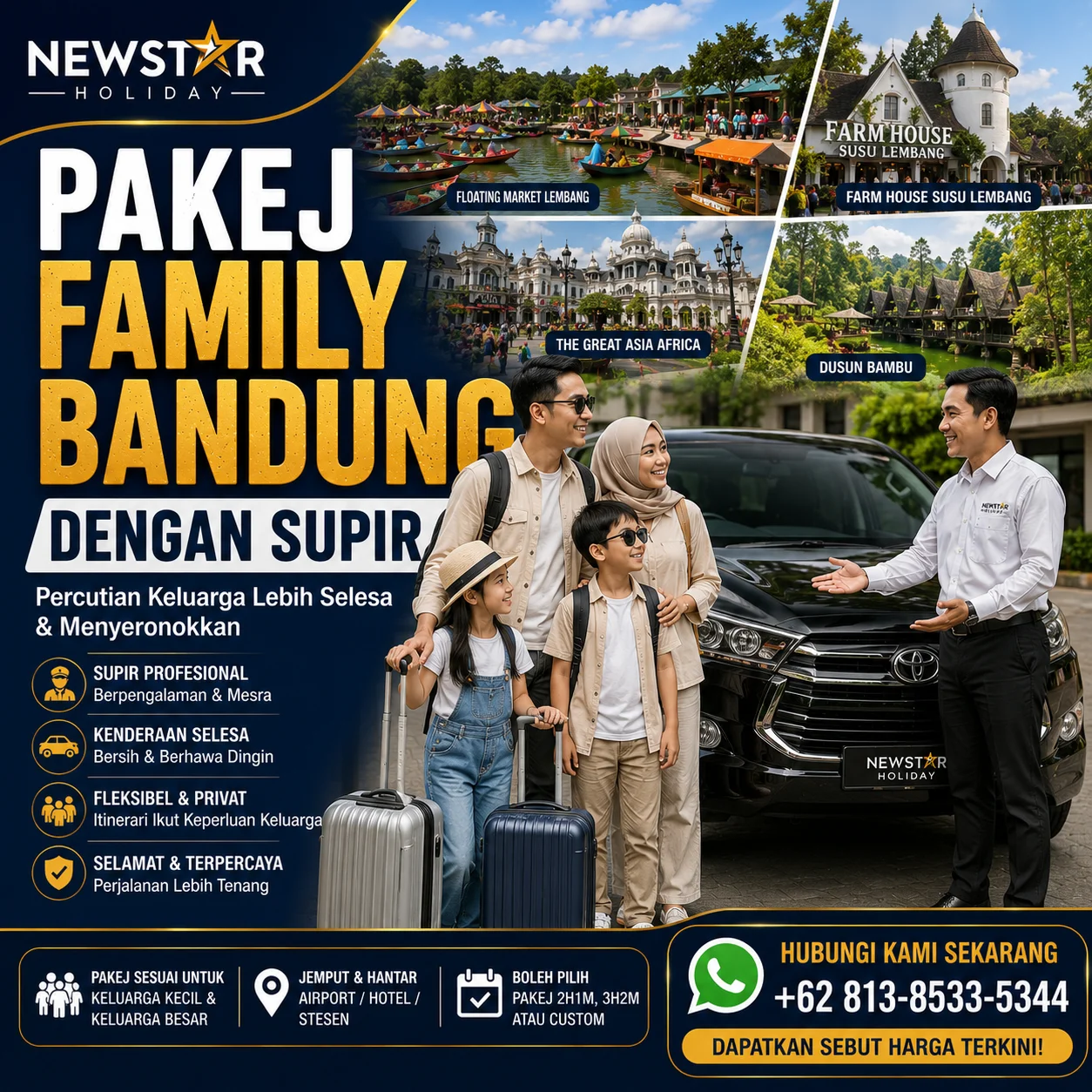 Pakej Family Bandung Dengan Supir
