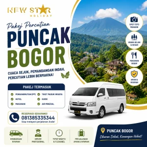 Pakej Puncak Bogor meliputi Taman Safari Indonesia, Telaga Warna dan Curug Cilember