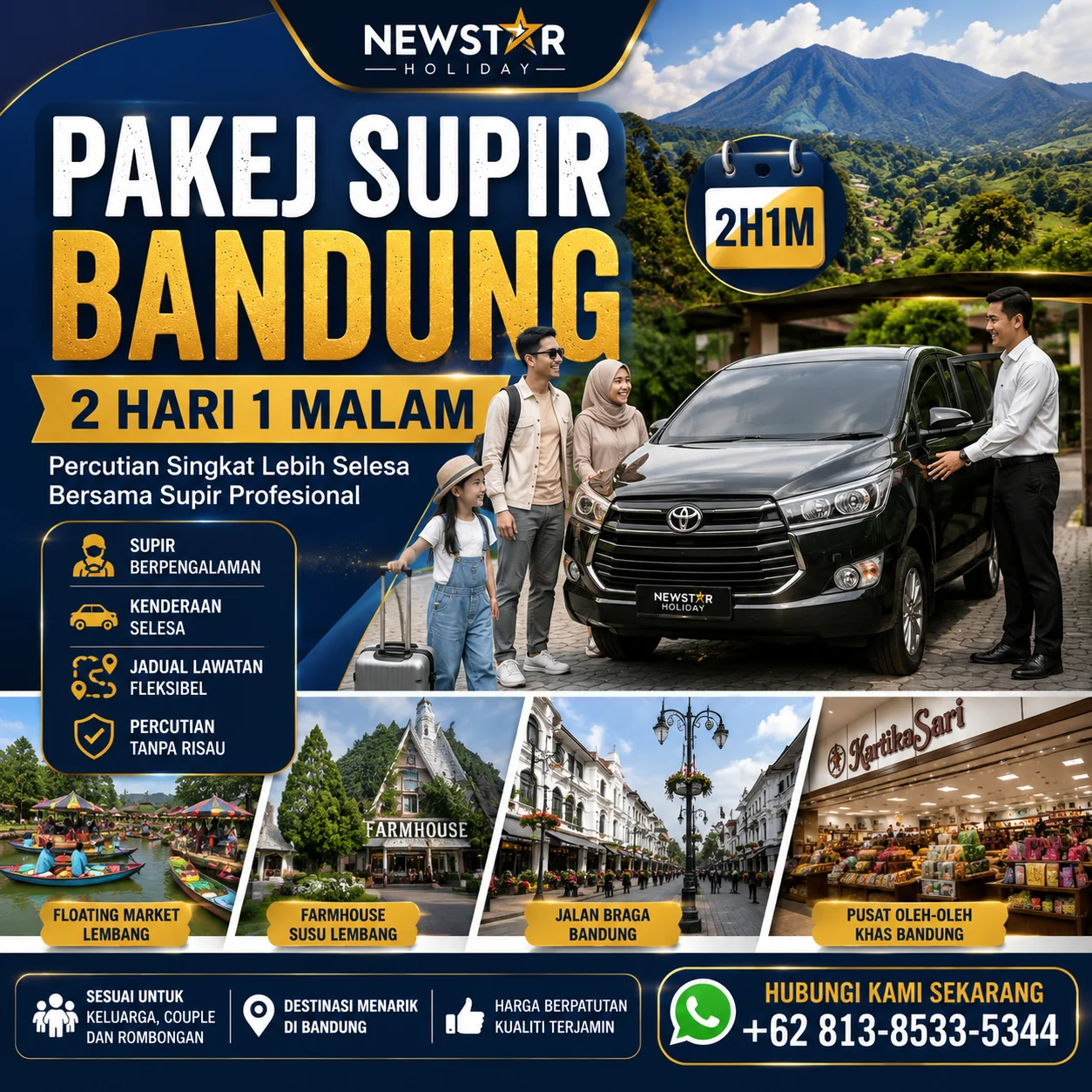 Pakej Supir Bandung 2 Hari 1 Malam