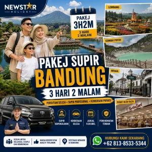 Pakej Supir Bandung 3 Hari 2 Malam dengan supir profesional dan destinasi wisata popular di Bandung