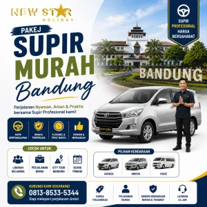 Pakej Supir Bandung dengan supir profesional untuk percutian keluarga dan rombongan