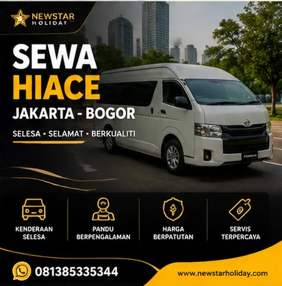 Sewa Hiace Jakarta Bogor untuk wisata keluarga, company trip dan rombongan