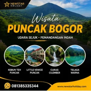 Wisata Puncak Bogor dengan pemandangan kebun teh, Taman Safari Indonesia dan Telaga Warna